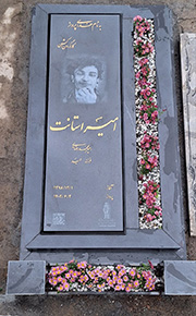 سنگ مزار امیرمحمد رضایی در آرامگاه (گلزارشهدا) بهشت امیر در بابلکنار (زادگاه پدری اش)